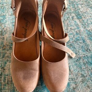 Free People Brown Mary Jane Heels